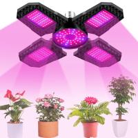 ไฟ Grow LED พับได้ E26/E27โคมไฟ Phyto กันน้ำสเปกตรัมเต็มสีแดงสีฟ้าพืชแสง100/120/150W ผักในร่ม