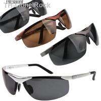 【แว่นกันแดด】 Freshone Mens Cool Fashion กรอบรูปตำรวจโลหะแว่นตากันแดด Polarized แว่นตาขับขี่ gift