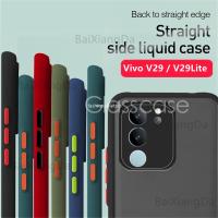 เคสโทรศัพท์เคลือบสำหรับ Vivo V29 Lite V27 Pro V29Pro V27E V27Pro VivoV29 5G 2023ฝาหลังแข็งเคสกันกระแทกป้องกันเลนส์กันกระแทก