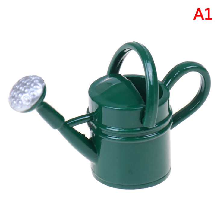 2021112 Metal Watering Can Garden Miniature Decoration For Children Kids Dolls Acces Dollhouse Miniature Furniture Toys