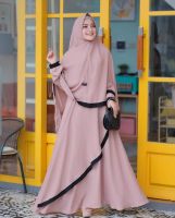 Priskila Cell Rahma Syari Dress (Can Be Hijab/khimar) วัสดุ Mosscrepe ผู้หญิง Abayas ผู้ใหญ่ Simple Midi Dres ผู้หญิงใหม่ล่าสุด2022 Kekinian Dress ผู้หญิงสไตล์เกาหลี Kekinian TEEN Robe 2022 Modern Luxury