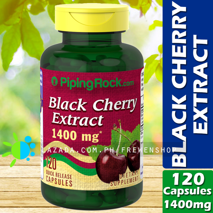 BLACK CHERRY EXTRACT 1400mg x 120 Capsules Prunus Serotina Extract