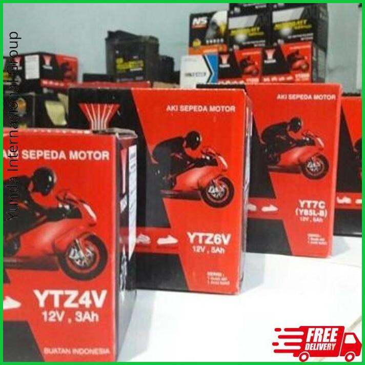 Aki Original Motor Yamaha Matic Yuasa Ytz4V / Ytz5S Aki Kering Terbaik