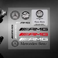 สติกเกอร์รถคุณภาพสูง Mercedes AMG รูปลอกตราสัญลักษณ์สำหรับ BENZ