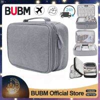 BUBM กระเป๋าเก็บของสองชั้นเดียว/สายข้อมูล USB ความจุสูงแบตสำรองอุปกรณ์อิเล็กทรอนิกส์ออแกไนเซอร์จัดเก็บ