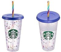 แก้วน้ำสตาร์บัค Starbucks Confetti Cold Cup ใส่น้ำเย็นปุ๊ปจะเปลี่ยนสีปั๊บ สินค้าจาก Starbucks USA