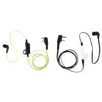 2Pcs 2 Pin Noodle Style Earbud K Plug Earpiece Headset for Baofeng Uv5R Bf-888S Uv5R Radio,Black Wire &amp; Green Wire