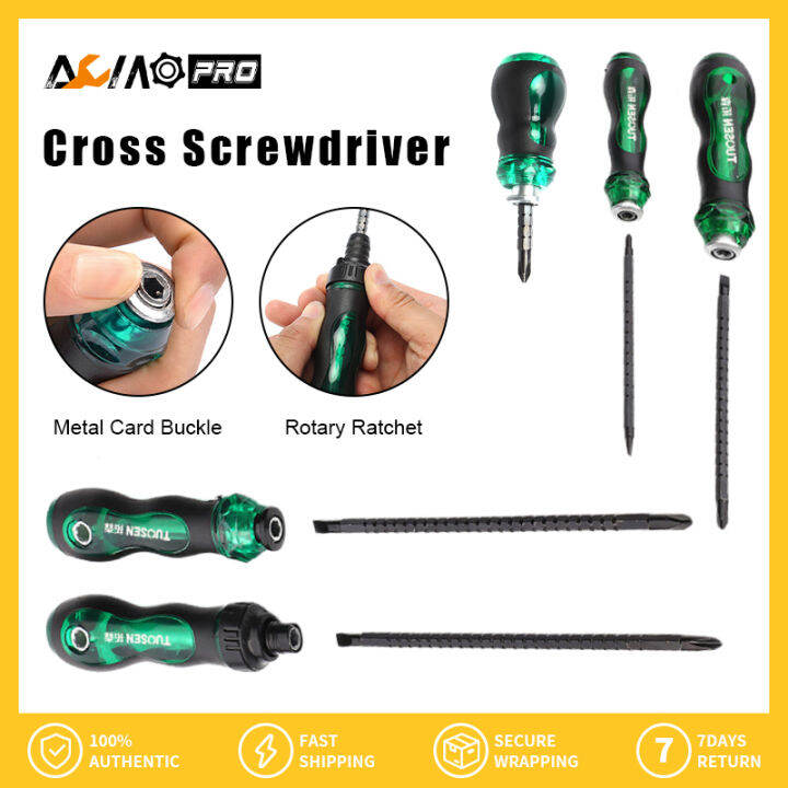 AumoPro 1pcs Screwdriver, 2 Head Screwdriver Set (+ and ) (3 Inch, 5