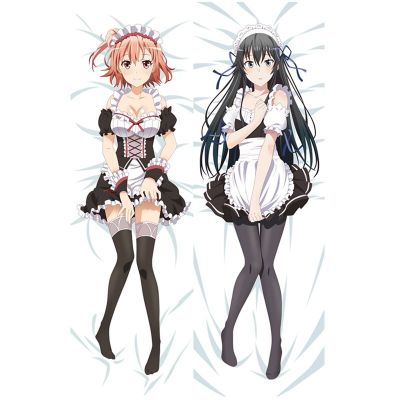 (ปลอกหมอนเท่านั้น) 60X180ซม. อะนิเมะ Yahari Ore No Seishun Love Come Machigatteiru ปลอกหมอน3D ที่นอนสองด้านกอดร่างกายปลอกหมอน