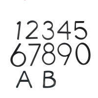 ตัวเลขสังกะสีสีดำ 125 มม. ตัวเลขอารบิก แผ่นประตูพร้อมตัวยึด 3D หมายเลขบ้านแบบแขวน-Xiaan Store