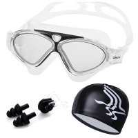 Professional Swimming Goggles for Men Women Swimming Glasses with Earplugs Nose Clip Cap Waterproof Silicone Pool Glasses