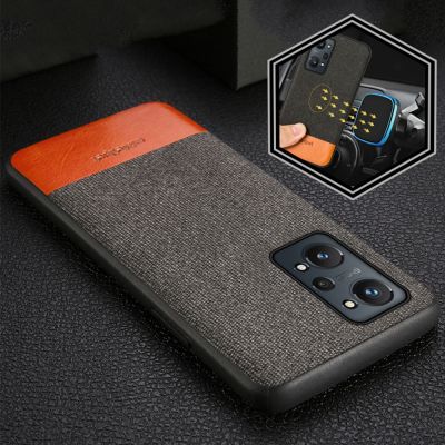 Canvas Leather Phone Case for Realme GT Neo 5 SE 3 2 Pro 2T GT Master Edition 8 7 9 Pro 9i Cover For OPPO Find X6 X5 X3 Pro