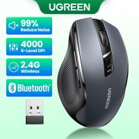 Ugreen เมาส์ไร้สาย 6 ปุ่มเสียงเงียบ Wireless Mouse 2.4G พร้อมตัวรับสัญญาณ USB 5 ระดับ DPI 4000DPI สําหรับแล็ปท็อป PC Mac Linux