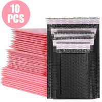 10pcs Black Pink Bubble Courier Packaging Bag Waterproof Foam Envelope Bag Gift Self Adhesive Seal Mailers Padded Delivery Pouch