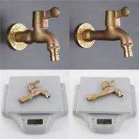 Antique Brass Single cold Tap Outdoor Garden Faucet Wall Mount Wash Basin Bibcock Washing Machine mop taps Watering Fitting