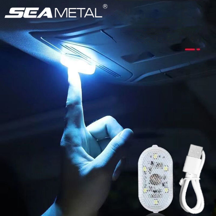 Mini Car Led Touch Light Wireless Interior Roof Ceiling LED Night Light USB  Rechargeable Reading Lamp High Brightness