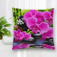 （ALL IN STOCK XZX）Customized orchid painting pillowcase with zipper, bedroom, office, home pillow, sofa decoration pillowcase, cushion pillow 10.28   (Double sided printing with free customization of patterns)