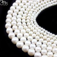 4mm 6mm 8mm 9mm 10mm 11mm 12mm Nearly Round White Freshwater Natural Pearl Loose Beads Strand 14