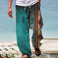 Men Pants Summer Beach Hippie Harem Pants Baggy Boho Yoga Hawaiianss Casual Drop Crotch Trouser Poplin Pants Tech Pants