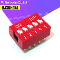 10pcs DIP Switch 5 WAY 2.54mm สวิตช์สลับสีแดง SNAP SWITCH ขายส่ง Electronic