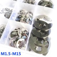 E Set klip mesin cuci 215/320 buah 304 baja tahan karat E klip mesin cuci bermacam-macam Kit cincin penahan melingkar untuk pengencang poros M1.5 M15