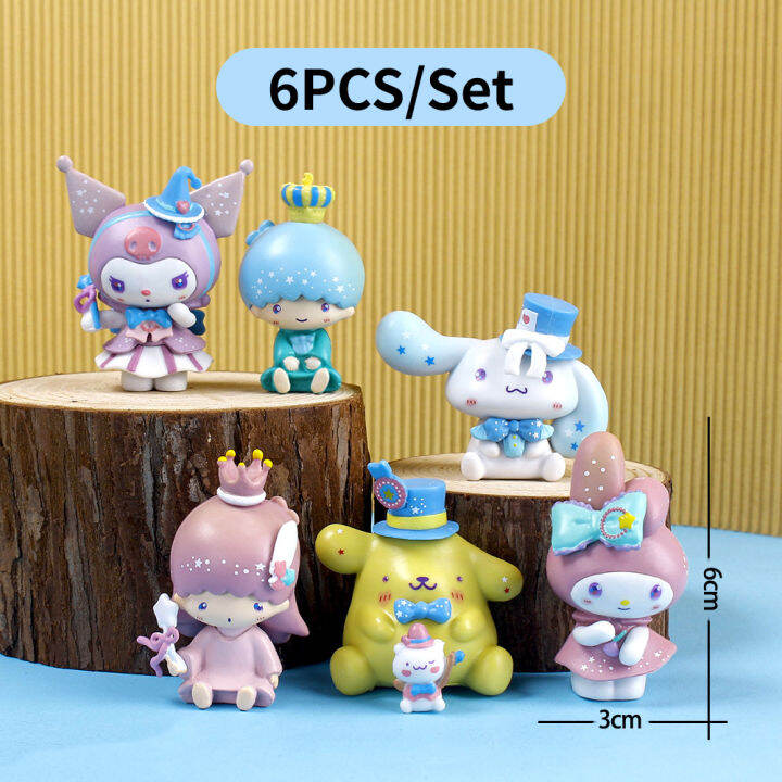 6ชิ้น-เซ็ต-sanrio-melody-kuromi-อบเชยเครื่องประดับทำด้วยมือตกแต่งหน้าเค้ก-hiasan-mobil