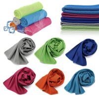 【DT】hot！ Cooling Microfiber Thin Outdoor Sport Scarf Gym Wear Icing Sweat Band Top