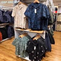 .Apk Uni UNIQLO เสื้อเดี่ยวสไตล์ญี่ปุ่น2023สำหรับทั้งหญิงและชายฤดูร้อน458066/458065พิมพ์ลายเชิ้ตคู่รักย้อนยุคแขนสั้น