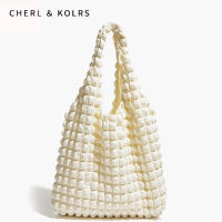 CHERL &amp; KOLRS กระเป๋าสตรี สาวหัวใจกระเป๋าสะพายไหล่จีบเมฆกระเป๋าถือกระเป๋าถือ