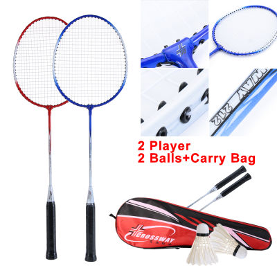 1 Set Professional Badminton Kit 2Pcs Rackets+2Pcs Shuttle +Carrying Bag Indoor Outdoor Casual Play Game Sports Accessory