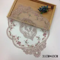 1Pcs for Dining Table Embroidery Craft Placemat European Style Lace Insulation Plate Mat Anti-scald Coaster Table pads