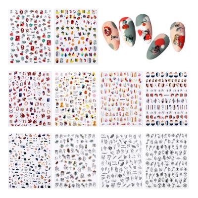 Nail Stickers For Women Self-Adhesive Nail Art Supplies For Women 10 Pcs Nail Decals Accessories Self Adhesive Nail Decals 3D Sticker For Nails Art Design For Home Use amicable