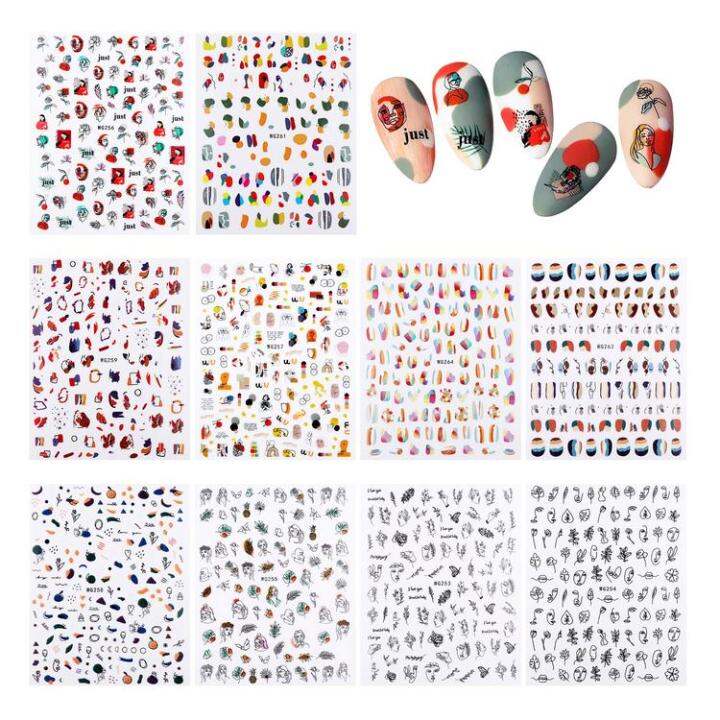 nail-stickers-for-women-self-adhesive-nail-art-supplies-for-women-10-pcs-nail-decals-accessories-self-adhesive-nail-decals-3d-sticker-for-nails-art-design-for-home-use-amicable