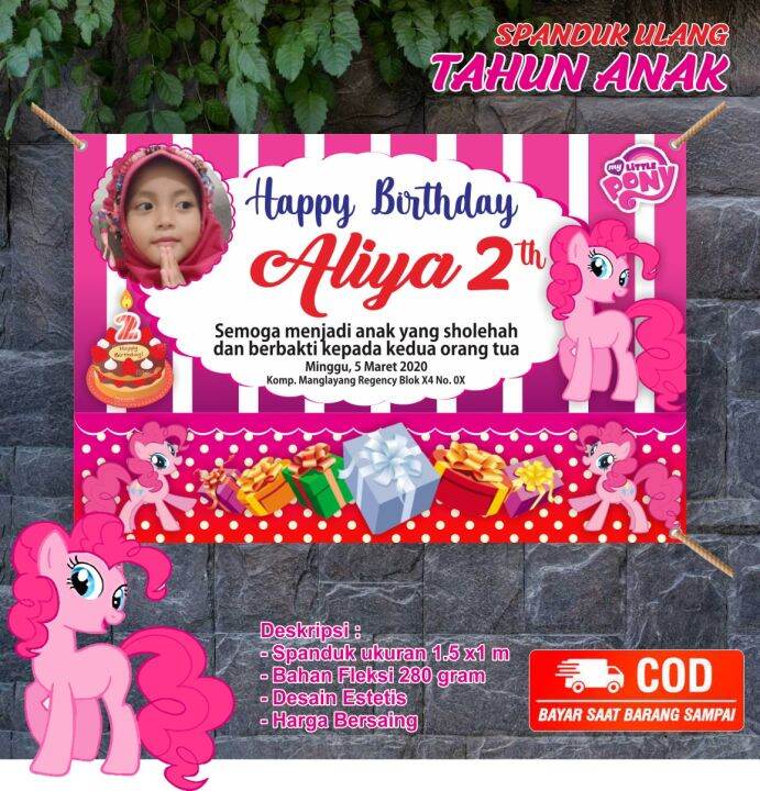 banner ukuran besar ultahhappy birthdayinvitationulang tahun anak