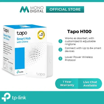 Tapo Smart Iot Hub with Chime, Work with Tapo Smart Switch, Button and  Sensor, Connect Up to 64 Device, 19 Ringtone Options, No Wiring Required ( Tapo H100) : : DIY & Tools