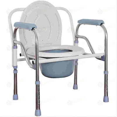 เก้าอี้นั่งถ่าย แสตนเลส ผู้สูงอายุ สุขาเคลื่อนที่ เก้าอี้ขับถ่าย แบบพับได้ สุขภัณฑ์เคลื่อนที่ ส้วมเคลือนที่ แบบปรับสูงต่ำได้5ระดับ เก้าอี้นั่งถ่าย เก้าอี้อาบน้ำ ผู้สูงอายุ พับได้ ปรับความสูงได้ โครงอลูมิเนียมอัลลอยด์  น้ำหนักเบาไม่เป็นสนิม คร่อมชักโครกได้