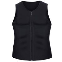 【CW】 Mens Neoprene Body Shapers Man Sauna Sweat Vest Sleeveless Slimming T shirts Belly Abdomen Burn Body Shapewear Black Shaper