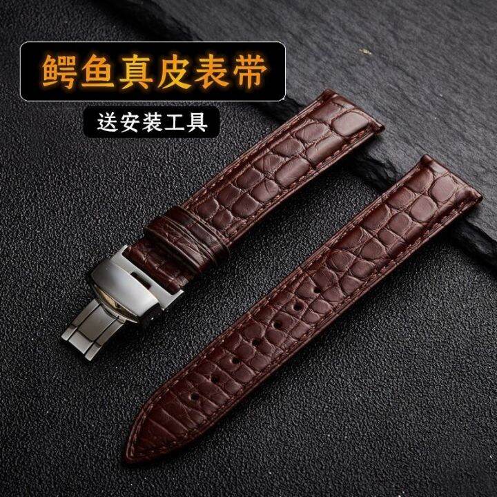 original-top-layer-crocodile-leather-belt-round-grain-strap-men-and-women-butterfly-buckle-pin-watch-chain-mens-high-end