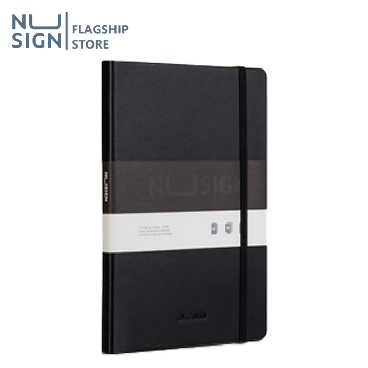 nusign-สมุดจดบันทึก-a5-สมุดบันทึกแบบมีสายรัด-สมุดโน๊ต-โน๊ตบุ๊ค-มียางรัดปก-เขียนได้-180-องศา-เครื่องเขียน-อุปกรณ์สำนักงาน-notebook
