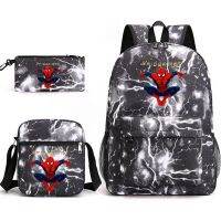 Spiderman Satchel พิมพ์สามชิ้นเกมปริมณฑลกระเป๋าเป้สะพายหลังกระเป๋าสะพาย