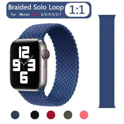 Nylon ided Solo Loop Fabric For Band 7 6 44mm 40mm 38mm 42mm 1:1 Fabric Watchbands for SE 7 6 5 4