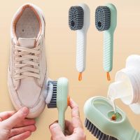 【CC】☌○™  Multifunctional Shoe Brushes With Dispenser Handle Cleaner Shoes Household Cleaning