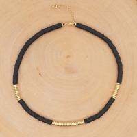 【CC】 Go2Boho Necklace 2020 Vinyl Heishi Disc 6mm Beads Choker Necklaces Polymer Clay Gold Plated Chain