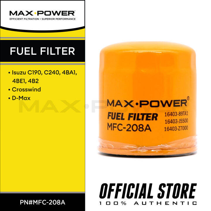 MAX Power Fuel Filter MFC208A for Isuzu C190, C240, 4BA1, 4BE1, 4B2