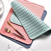 【CC】☎♧  Rubber Dish Drying Counter Sink Protection Table Drain Mildew Proof Cup Placemat