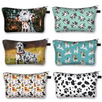 【CC】 Kawaii Dalmatian Dog Print Toiletry Small Handbag Storage Makeup