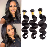 VIPBeauty Body Wave Human Hair Bundles 3Pcs Lot Raw Indian Body Wavy Hair Weave 10In ถึง 30In สําหรับผู้หญิงผิวดําสีธรรมชาติ