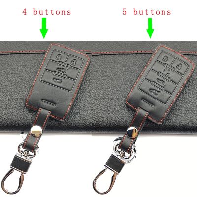 ❉ Hot Sale Car Leather Case Cover Remote FOB For Cadillac Escalade ATSL SRX XTS SLS CTS STS ATS BLS 4 Buttons / 5 Buttons Key Case