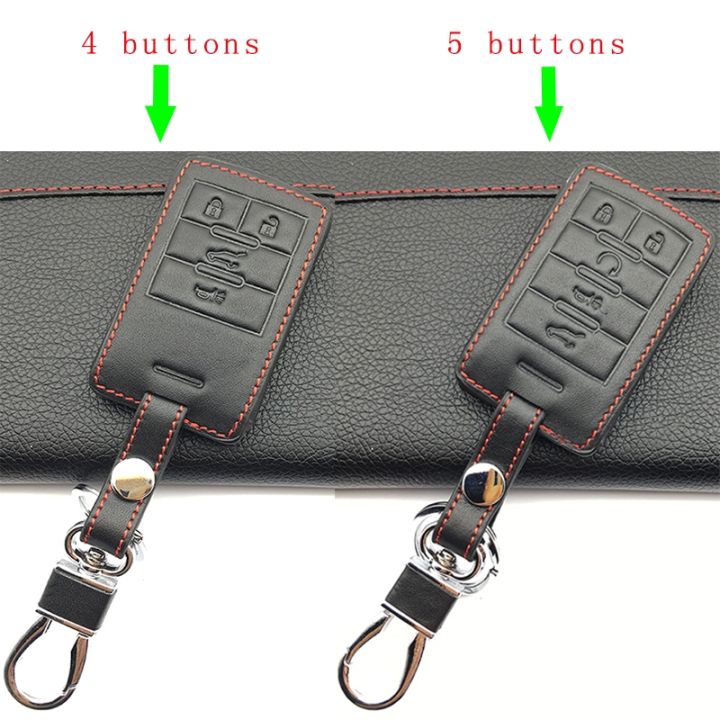hot-sale-car-leather-case-cover-remote-fob-for-cadillac-escalade-atsl-srx-xts-sls-cts-sts-ats-bls-4-buttons-5-buttons-key-case