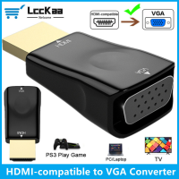 LccKaa 1080จุด HDMI เข้ากันได้กับ VGA แปลงชายกับ Famale VGA เอาท์พุทอะแดปเตอร์วิดีโอสำหรับแล็ปท็อปพีซีแท็บเล็ตโปรเจคเตอร์ Displayer